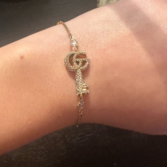 Gucci double g key bracelet with crystals - Picture 3 of 4